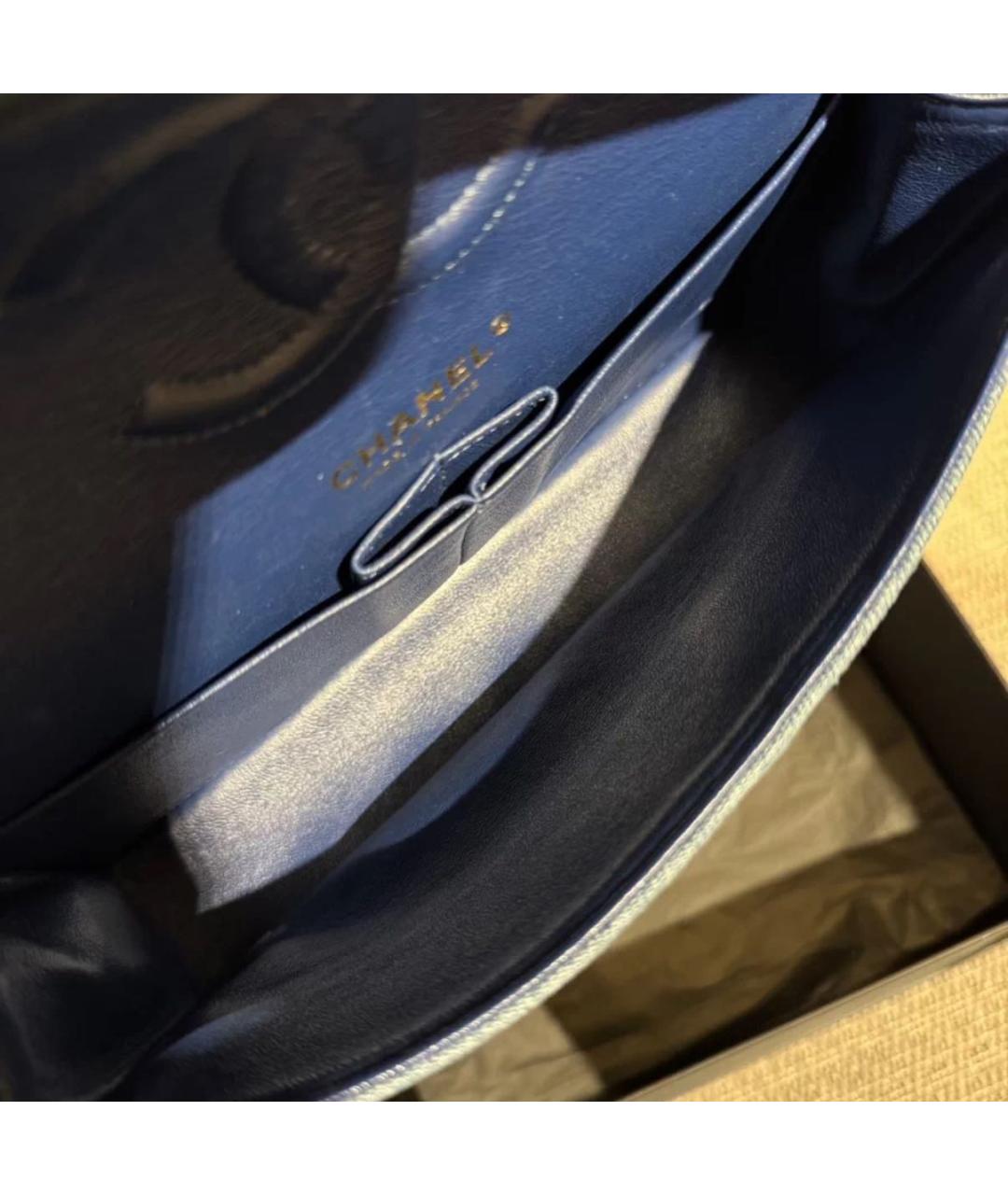 CHANEL Синяя деним сумка через плечо, фото 8
