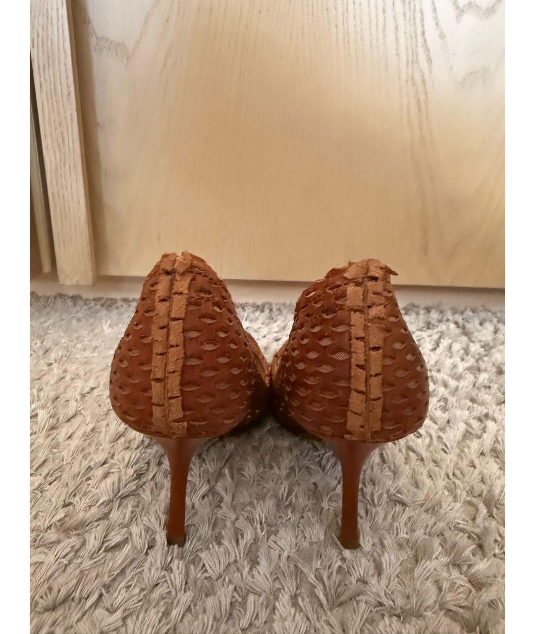 LANVIN Коричневые кожаные туфли, фото 4