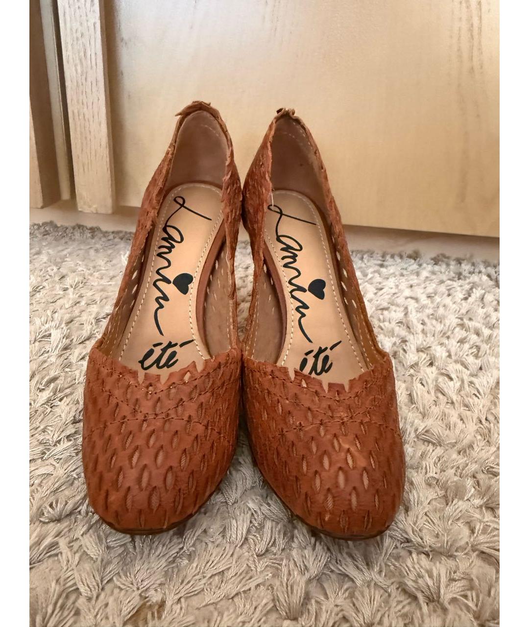 LANVIN Коричневые кожаные туфли, фото 2