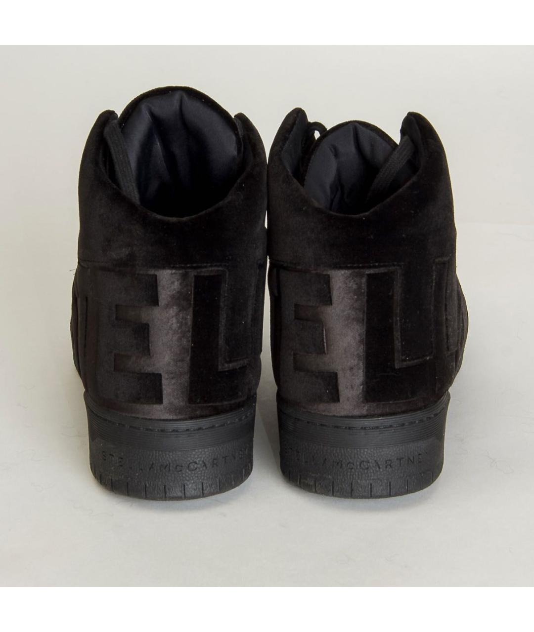 STELLA MCCARTNEY Черные бархатные кроссовки, фото 4