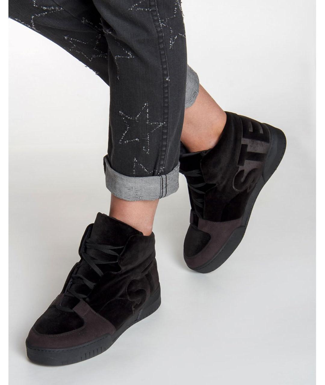 STELLA MCCARTNEY Черные бархатные кроссовки, фото 2