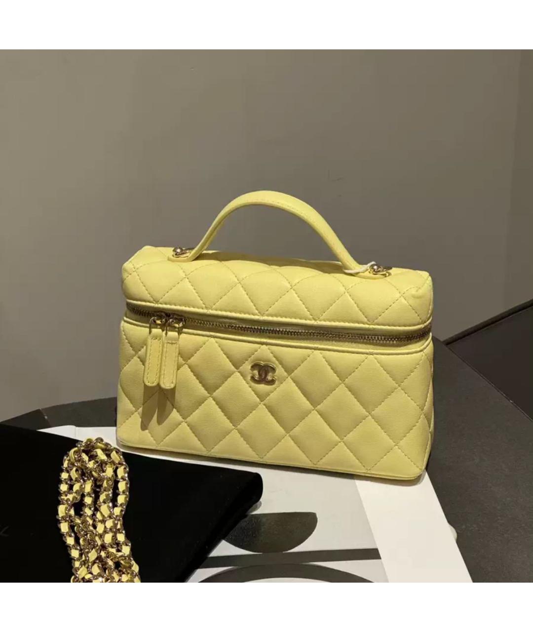 CHANEL Желтая сумка через плечо, фото 3