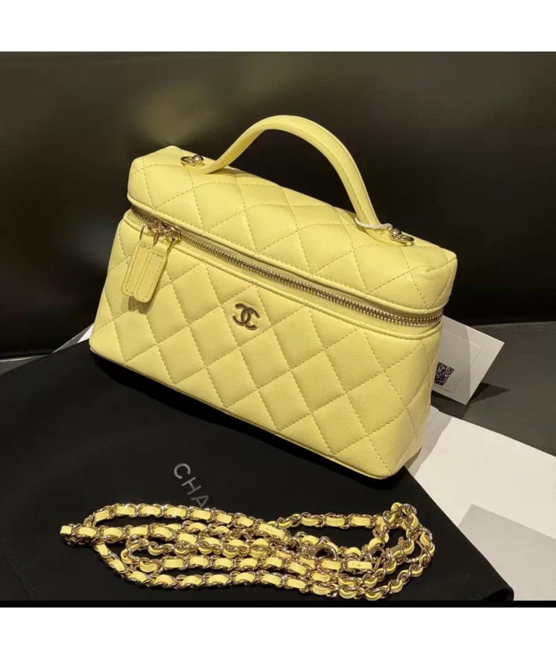 CHANEL Желтая сумка через плечо, фото 4