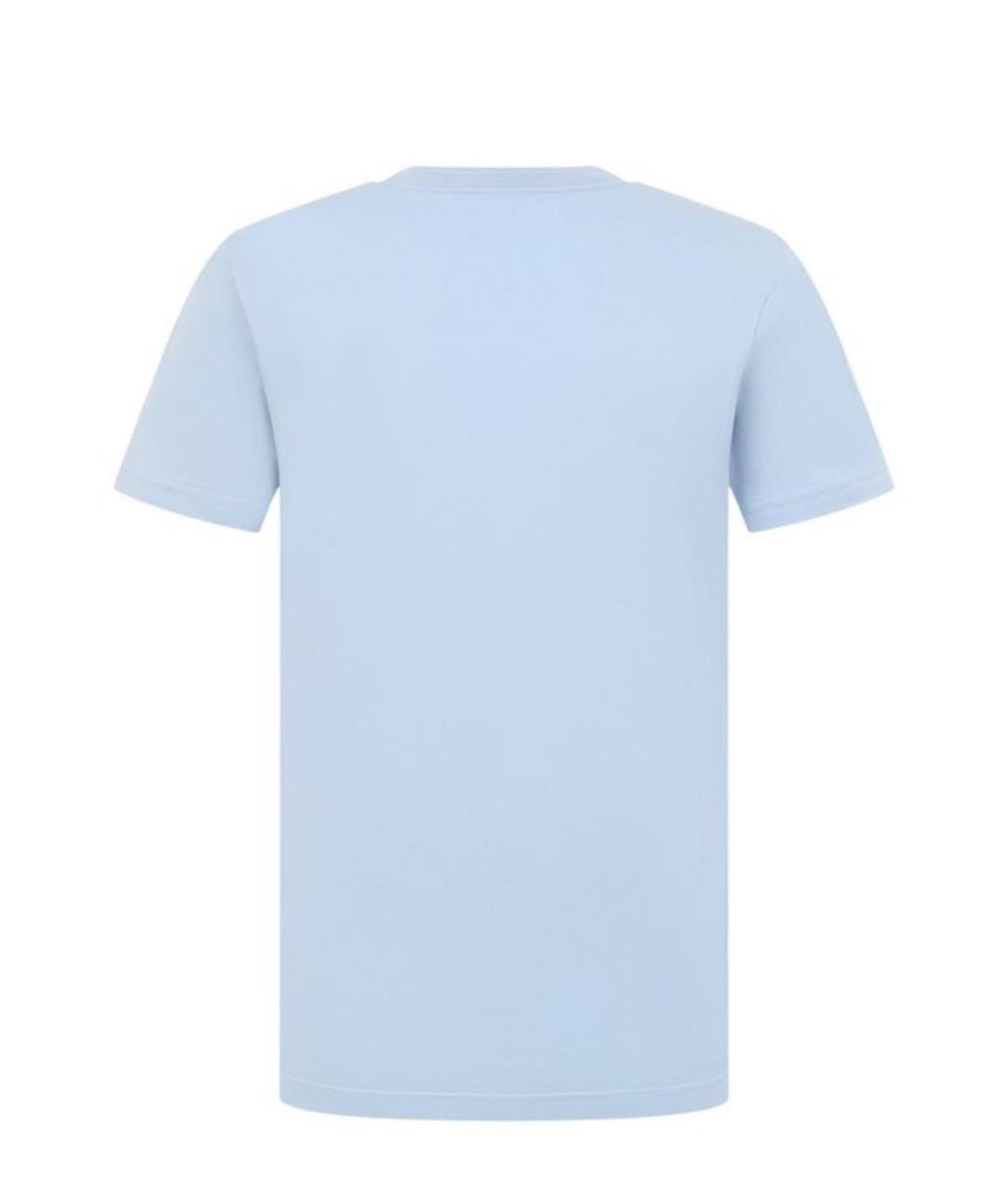 CHRISTIAN DIOR Голубая хлопковая футболка, фото 2