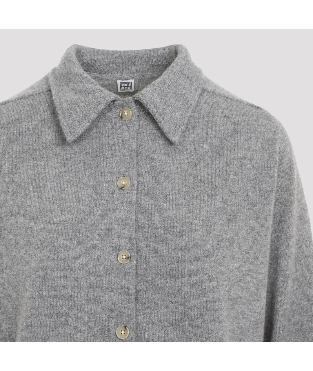 TOTEME Серый кашемировый кардиган, фото 3