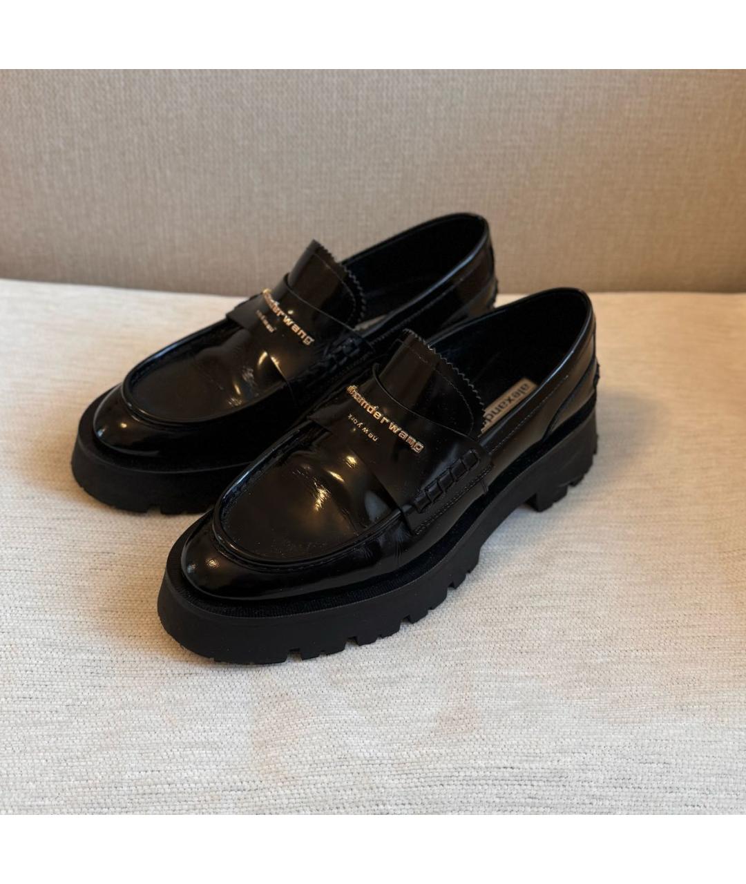 ALEXANDER WANG Черные кожаные лоферы, фото 7
