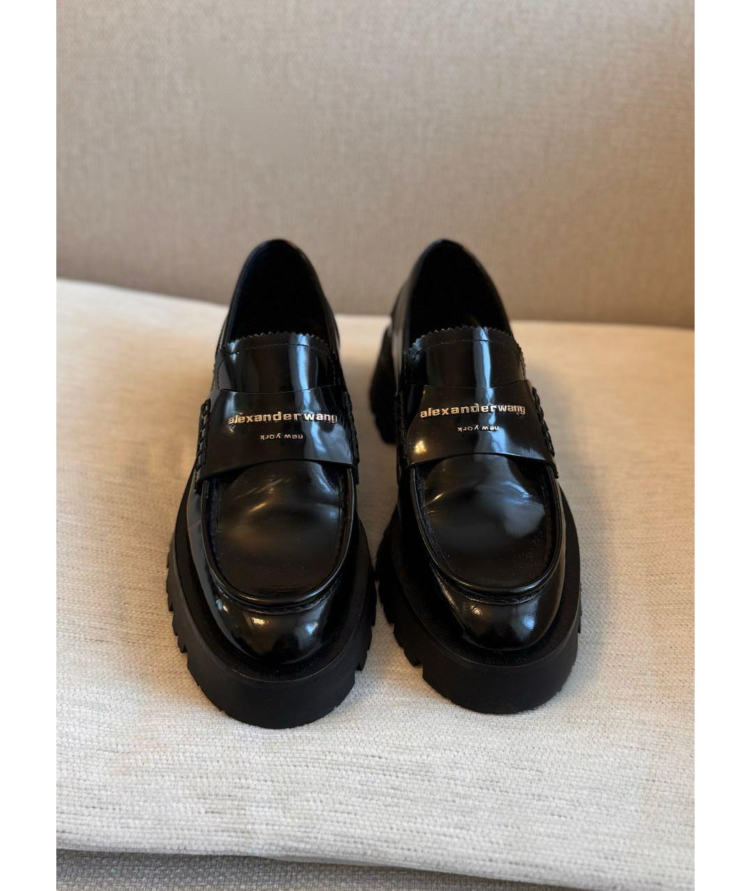 ALEXANDER WANG Черные кожаные лоферы, фото 3