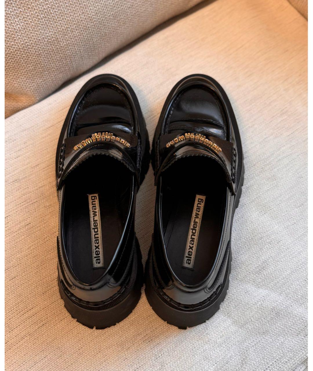 ALEXANDER WANG Черные кожаные лоферы, фото 4