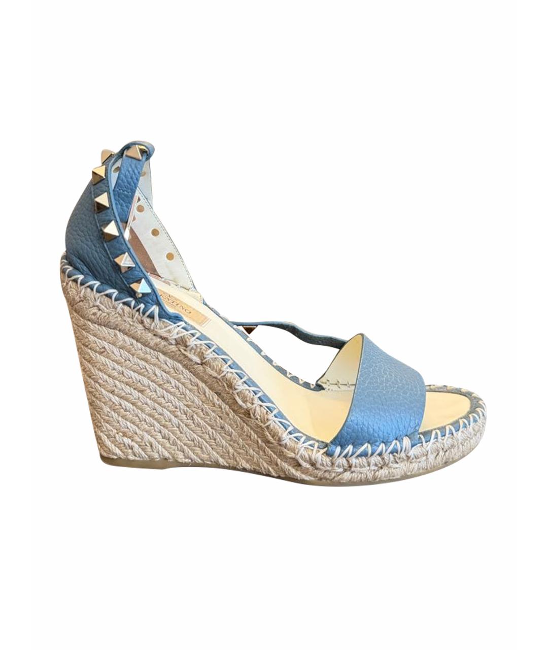 VALENTINO Голубые босоножки, фото 1