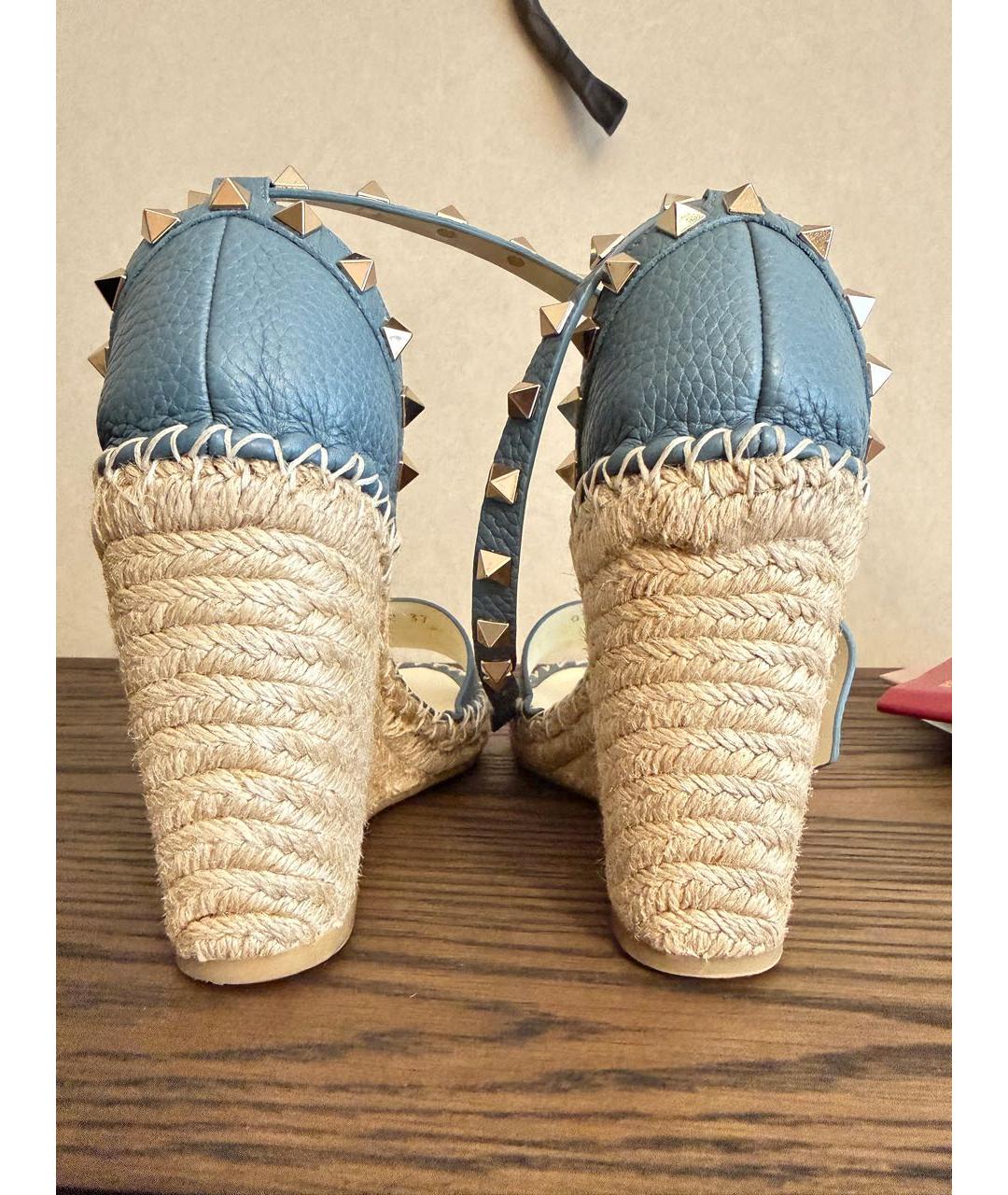 VALENTINO Голубые босоножки, фото 4