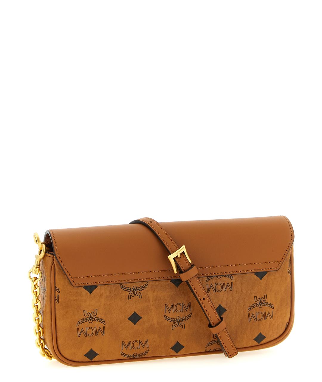MCM Коричневая сумка через плечо из искусственной кожи, фото 2