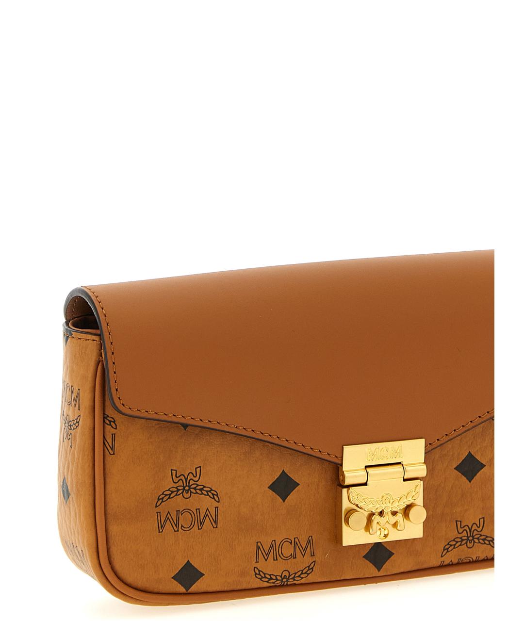 MCM Коричневая сумка через плечо из искусственной кожи, фото 3