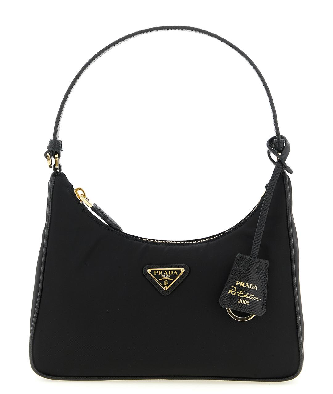 PRADA Черная синтетическая сумка через плечо, фото 1