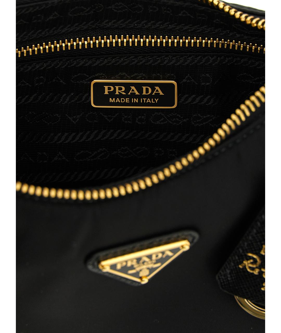 PRADA Черная синтетическая сумка через плечо, фото 4