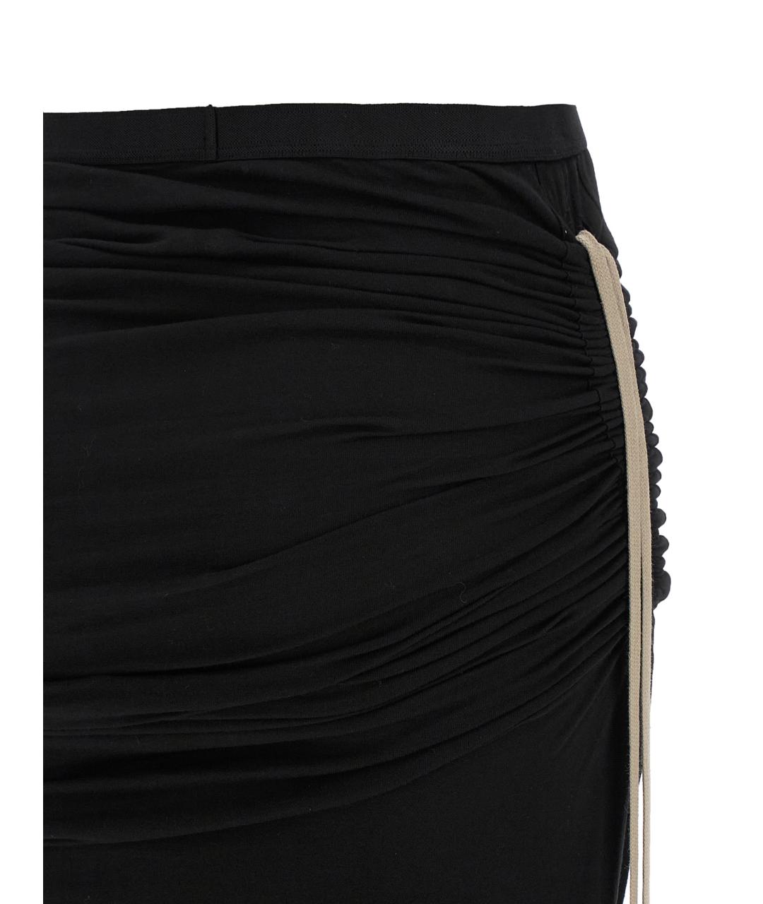 RICK OWENS DRKSHDW Черная хлопковая юбка макси, фото 4