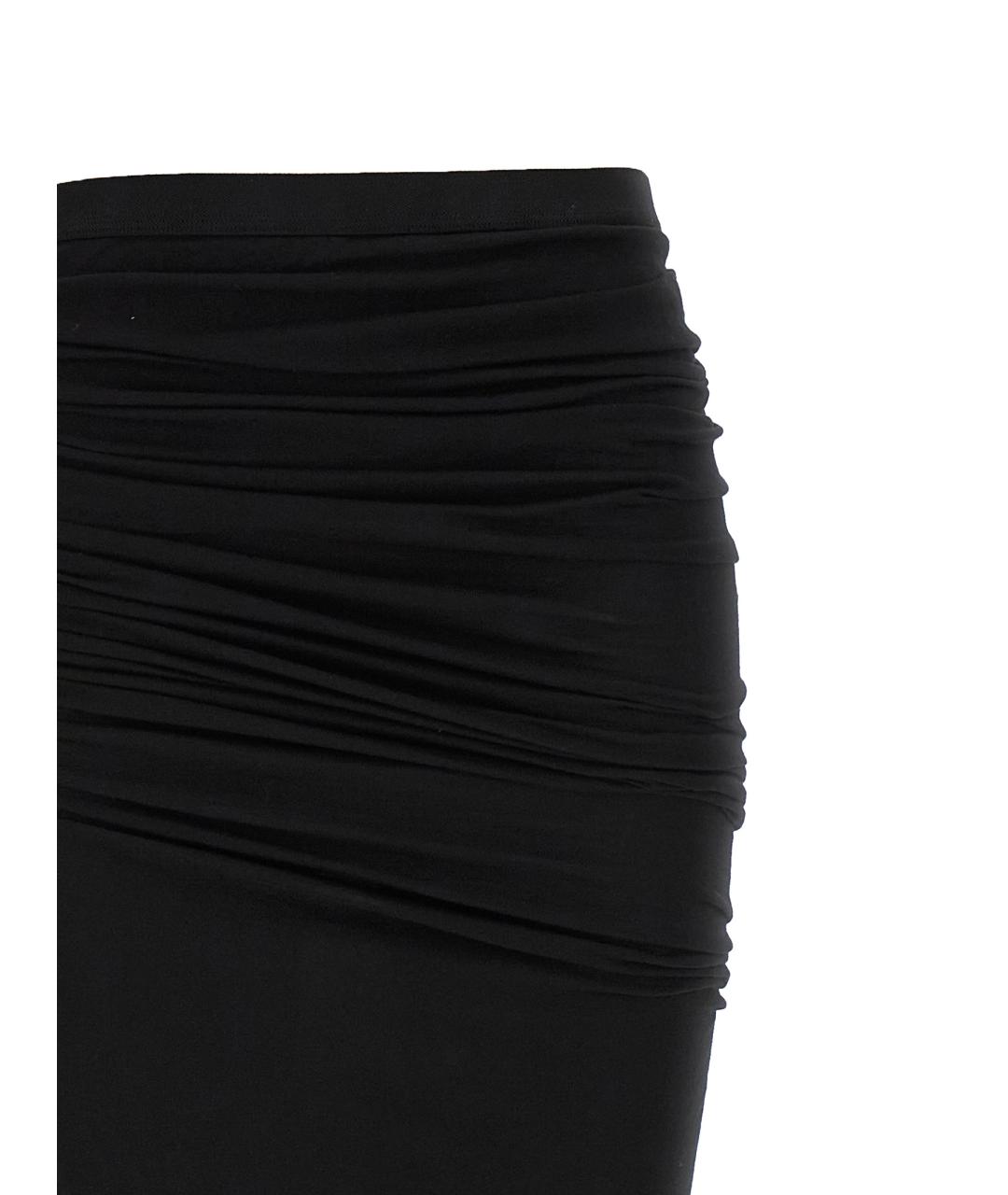 RICK OWENS DRKSHDW Черная хлопковая юбка макси, фото 3