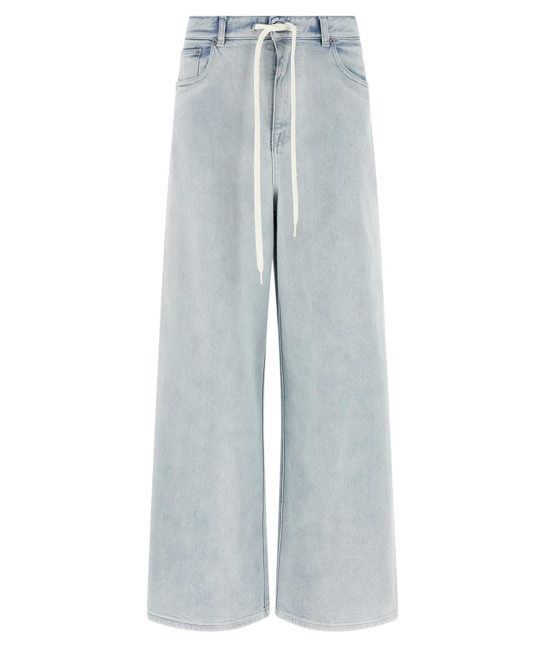 MM6 MAISON MARGIELA Голубые хлопковые прямые джинсы, фото 1