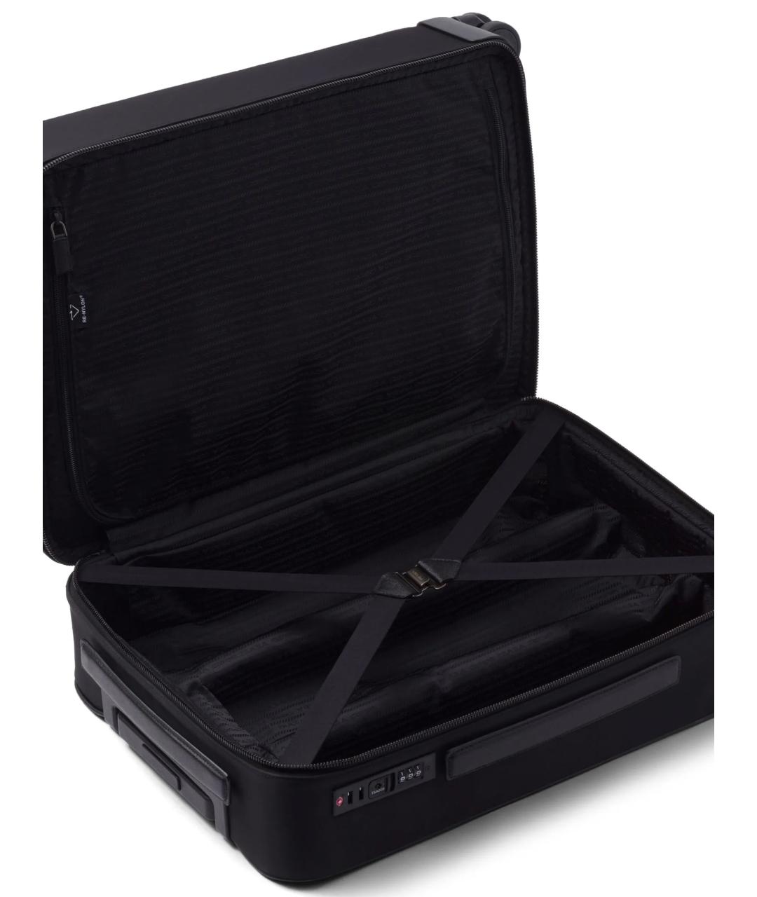 PRADA Черный синтетический чемодан, фото 4