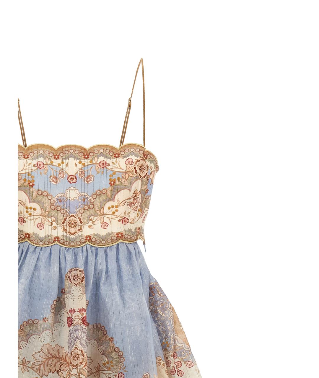 ZIMMERMANN Голубой хлопковый сарафан, фото 3