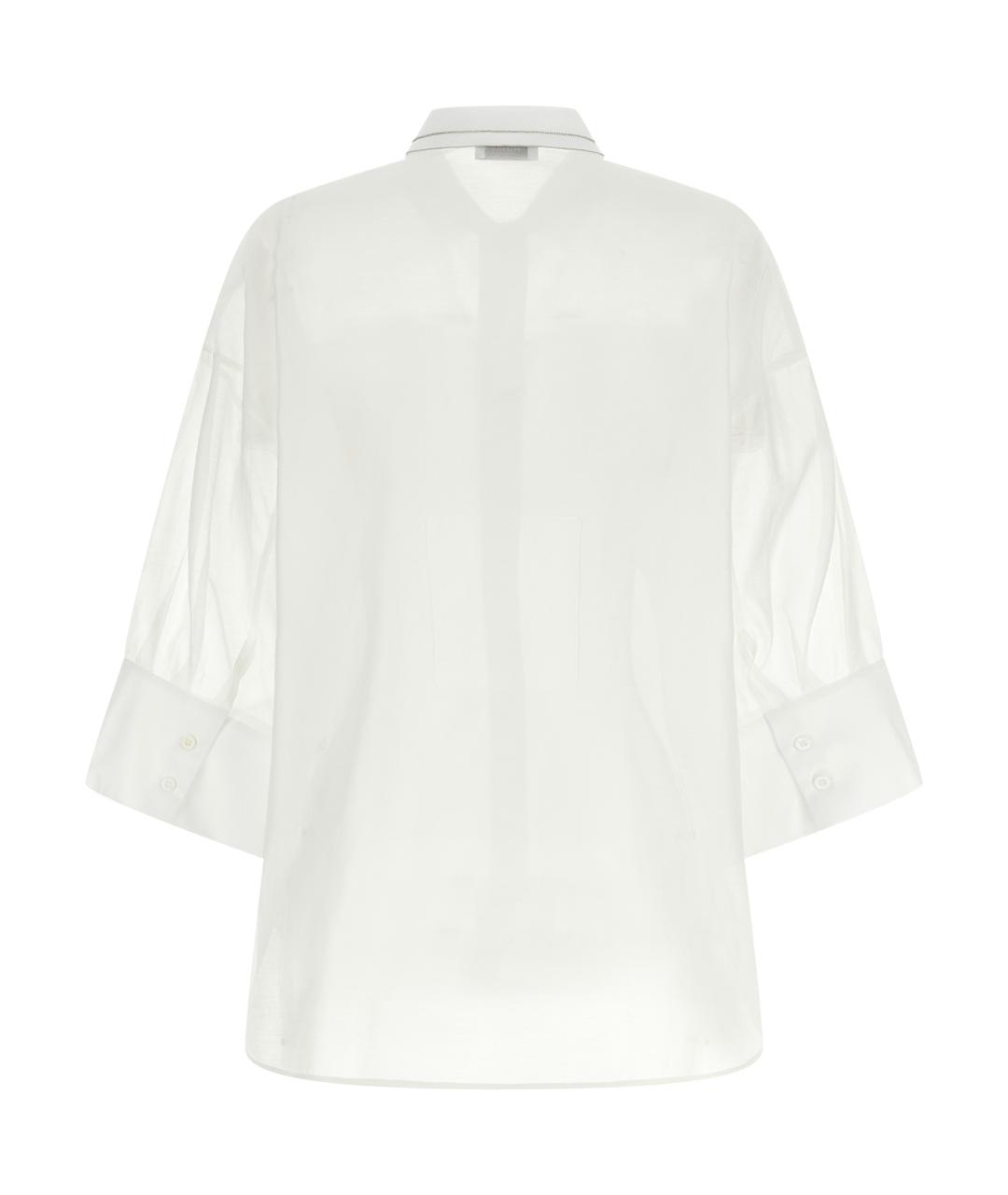 PESERICO Белая хлопковая рубашка, фото 2