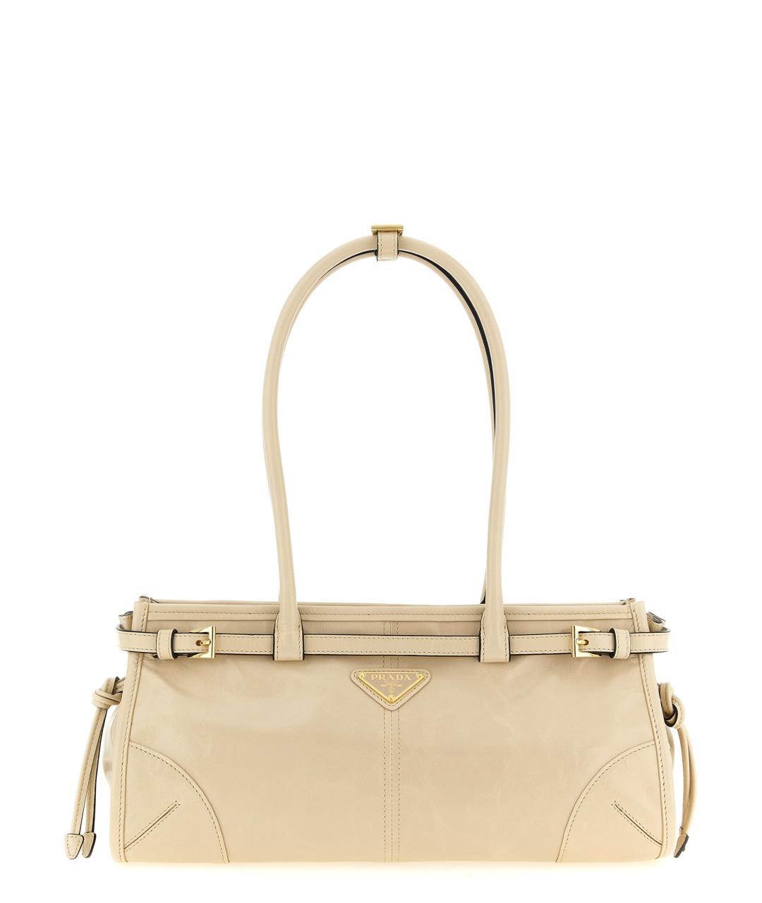 PRADA Бежевая кожаная сумка через плечо, фото 1