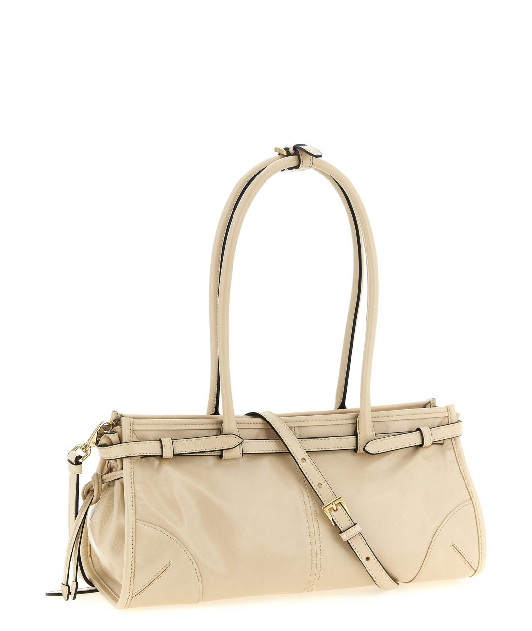 PRADA Бежевая кожаная сумка через плечо, фото 2