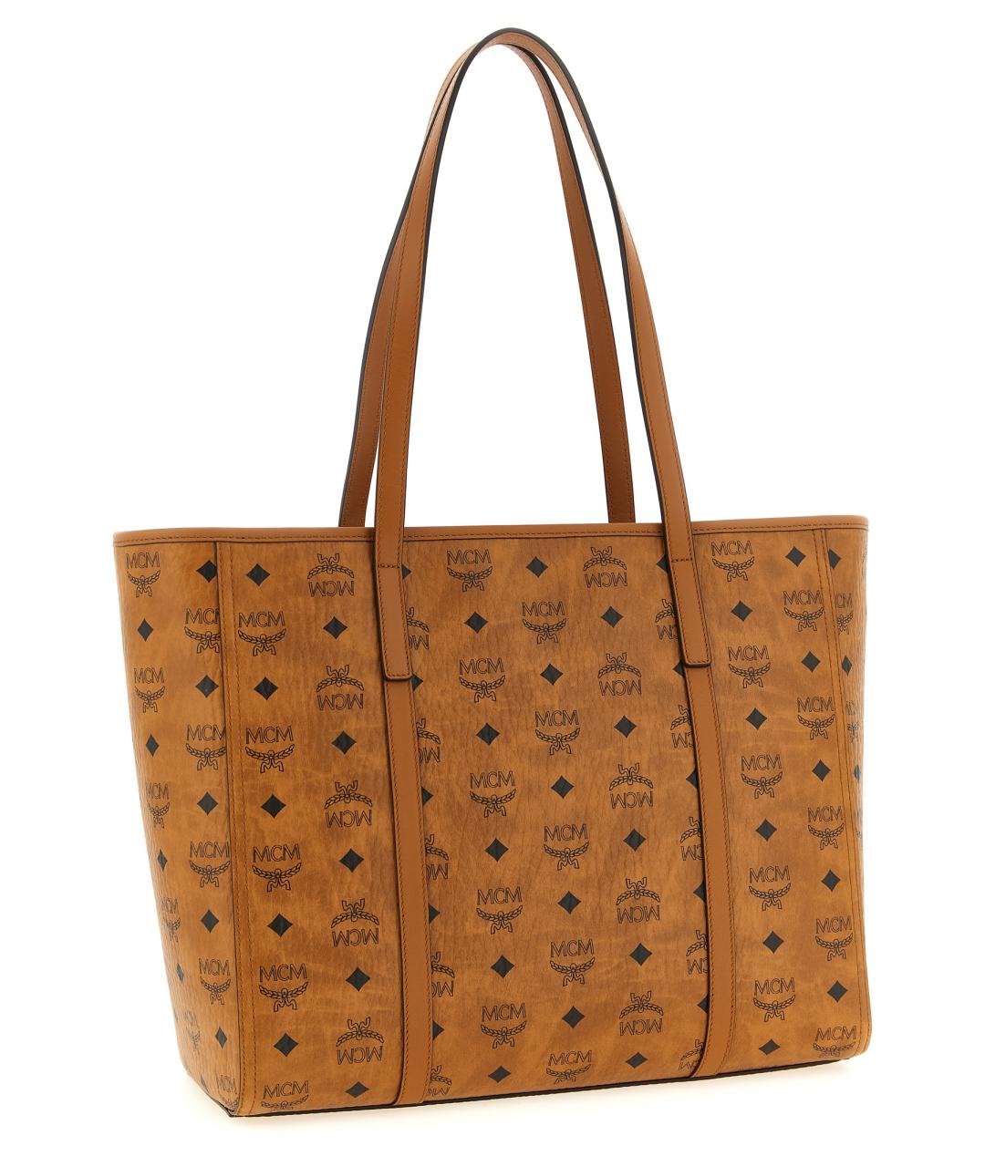 MCM Коричневая сумка тоут из искусственной кожи, фото 2