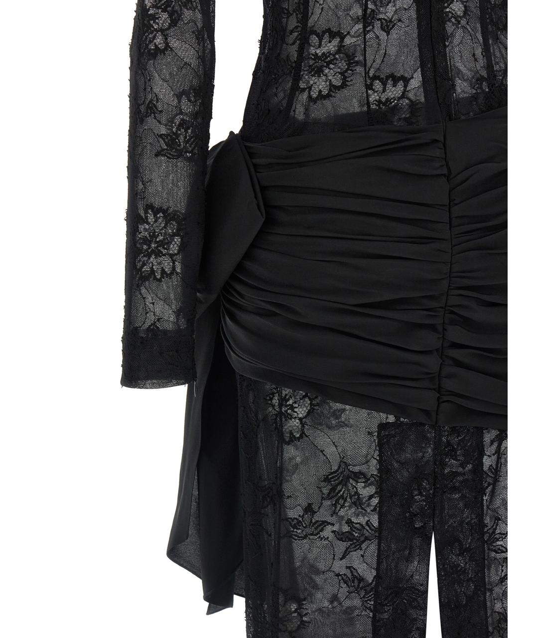 ALESSANDRA RICH Черное вискозное вечернее платье, фото 4