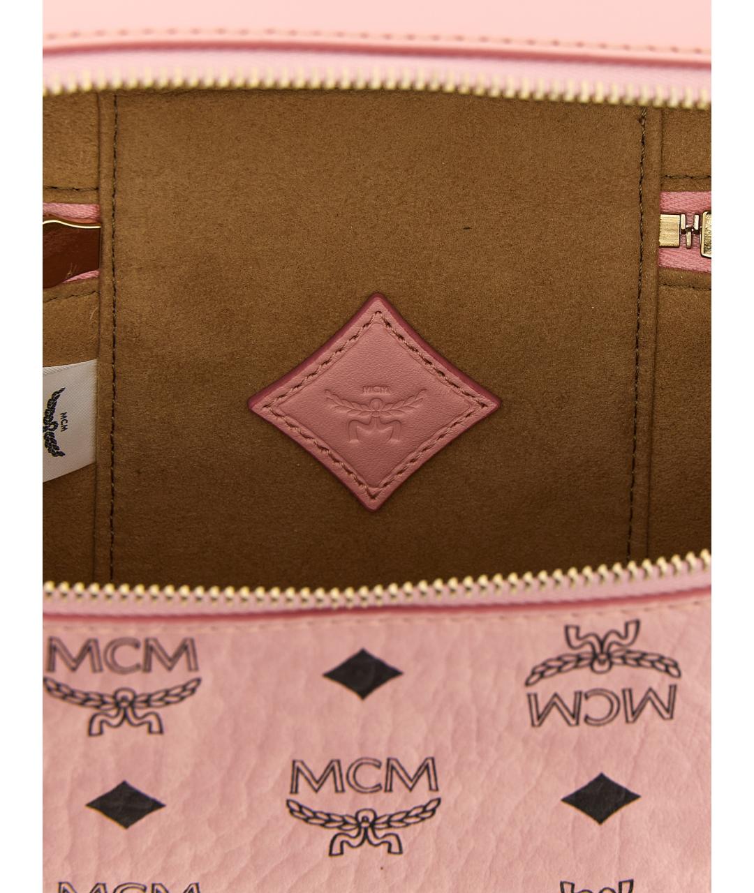 MCM Розовая сумка через плечо из искусственной кожи, фото 4