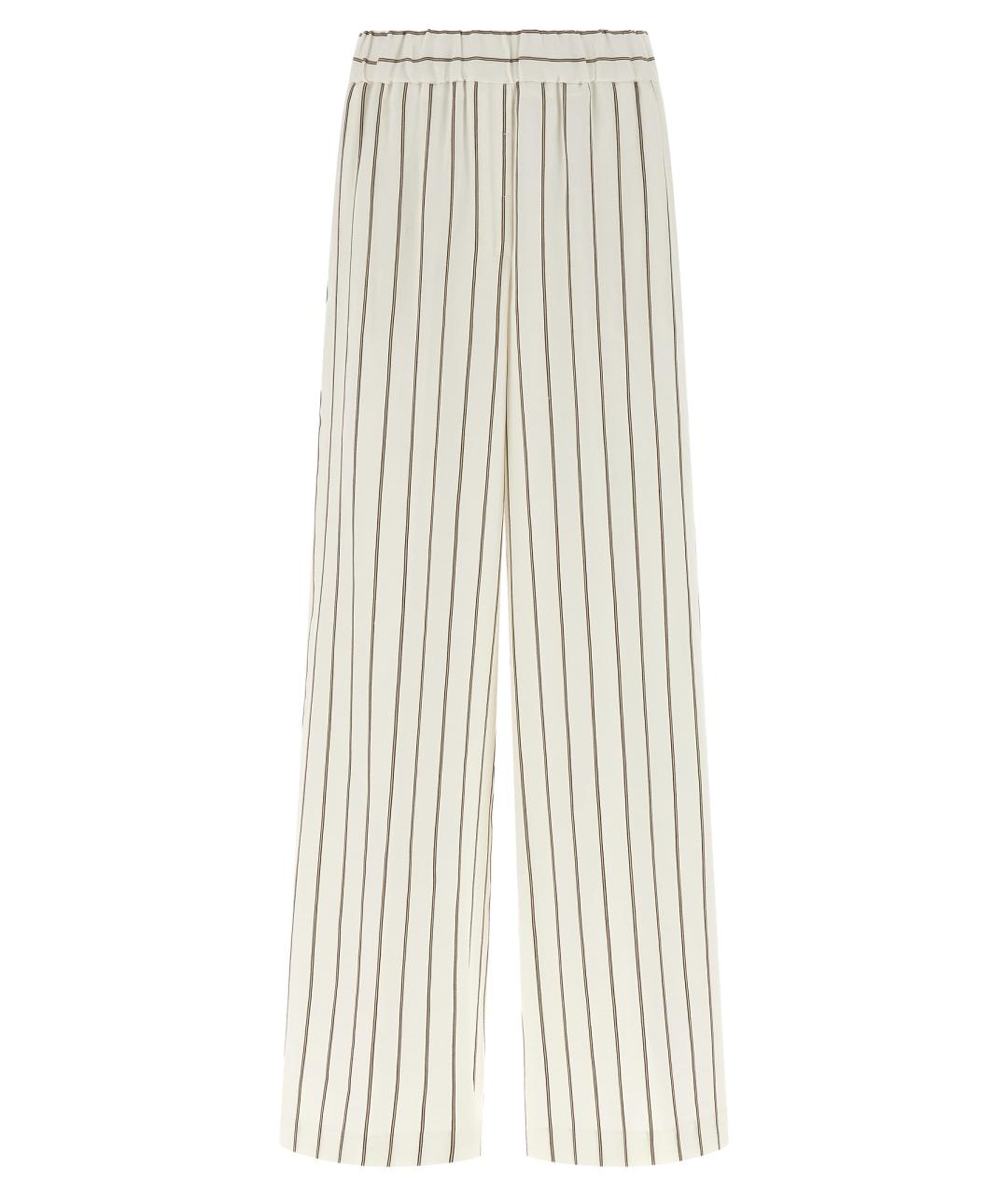 PESERICO Белые льняные прямые брюки, фото 1