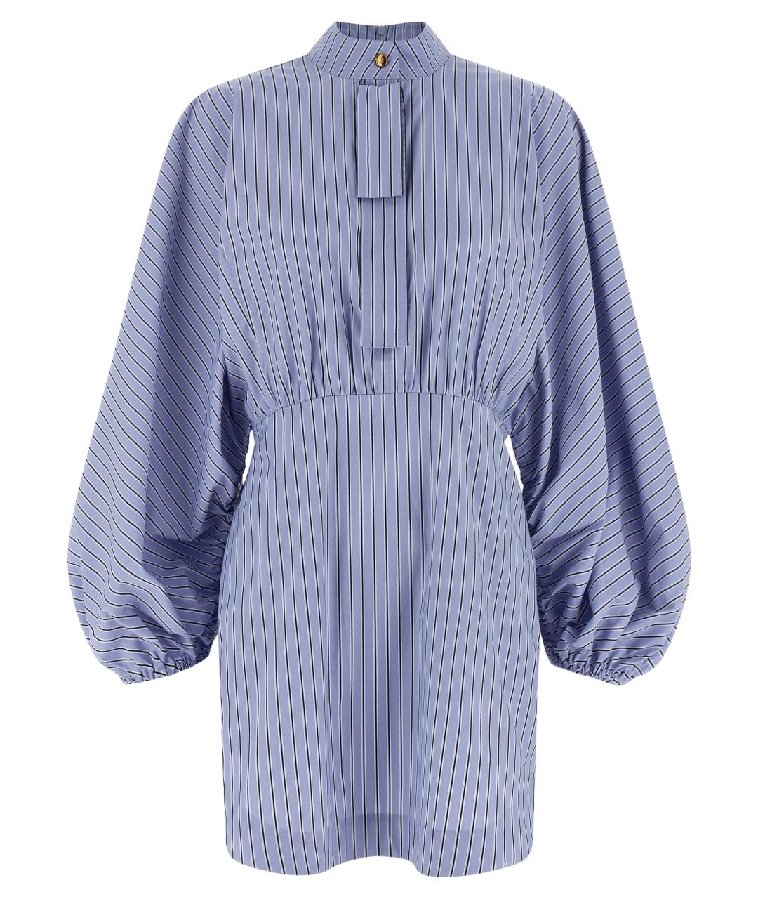 ZIMMERMANN Голубое хлопковое повседневное платье, фото 1