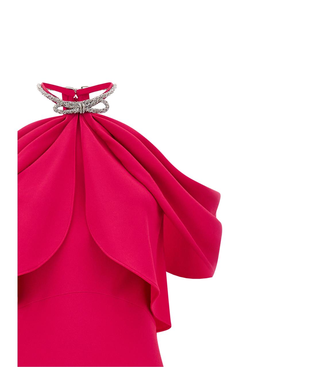 ALBERTA FERRETTI Фуксия вискозное вечернее платье, фото 3