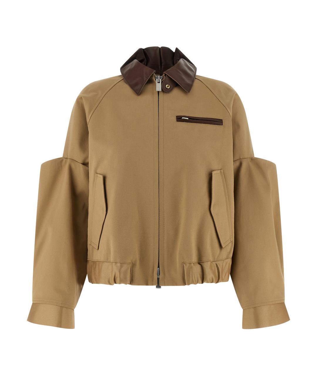 SACAI Бежевая хлопковая куртка, фото 1