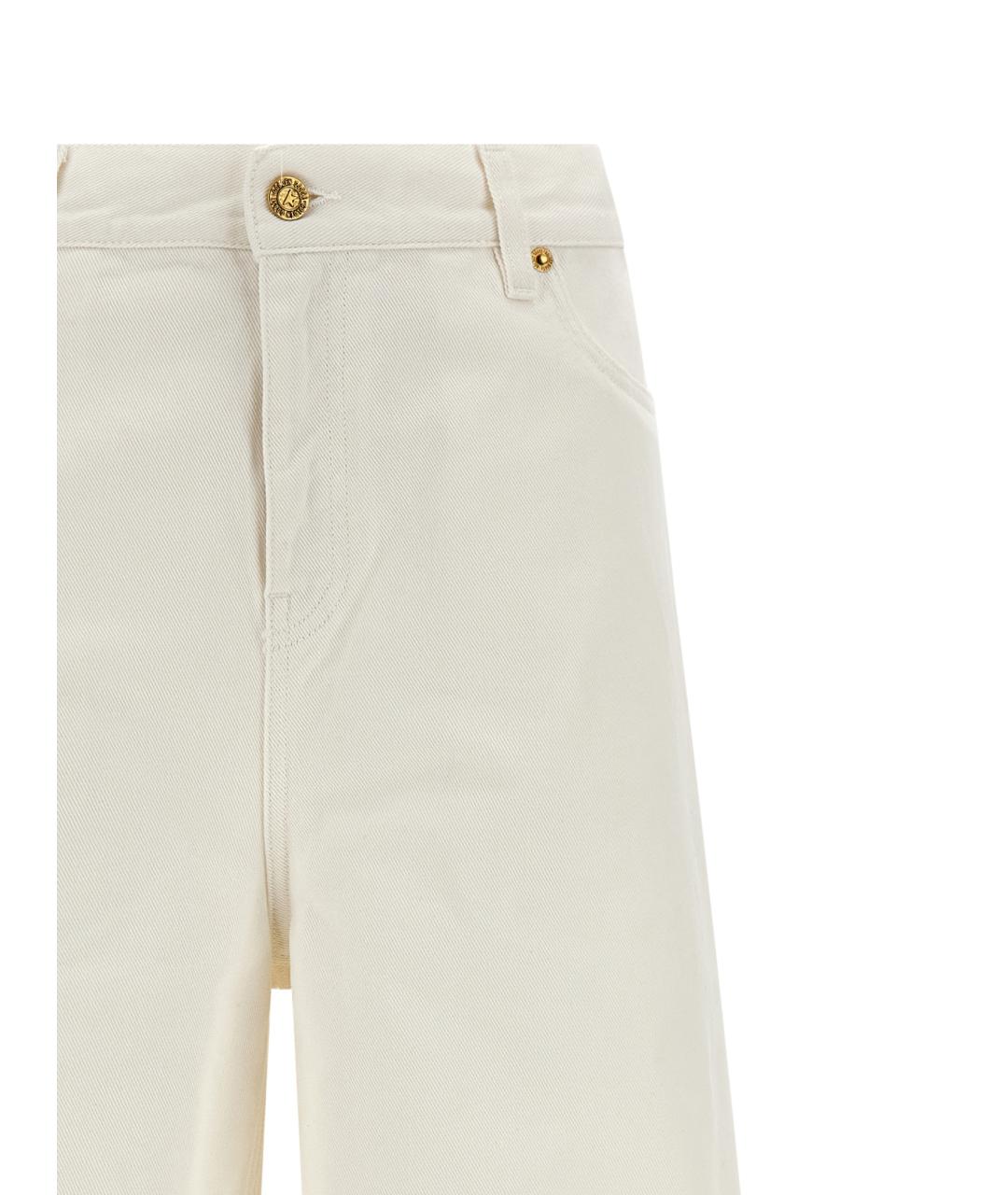 GOLDEN GOOSE DELUXE BRAND Белые хлопковые прямые джинсы, фото 3