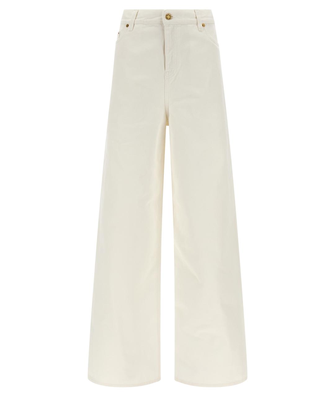 GOLDEN GOOSE DELUXE BRAND Белые хлопковые прямые джинсы, фото 1