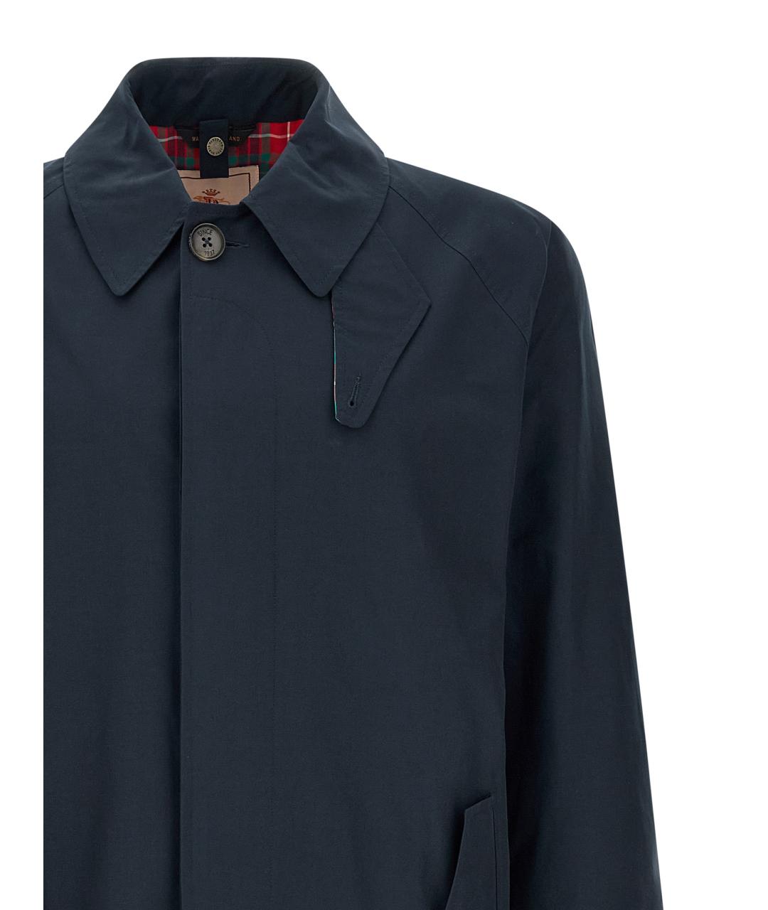 BARACUTA Темно-синий полиэстеровый тренч / плащ, фото 3