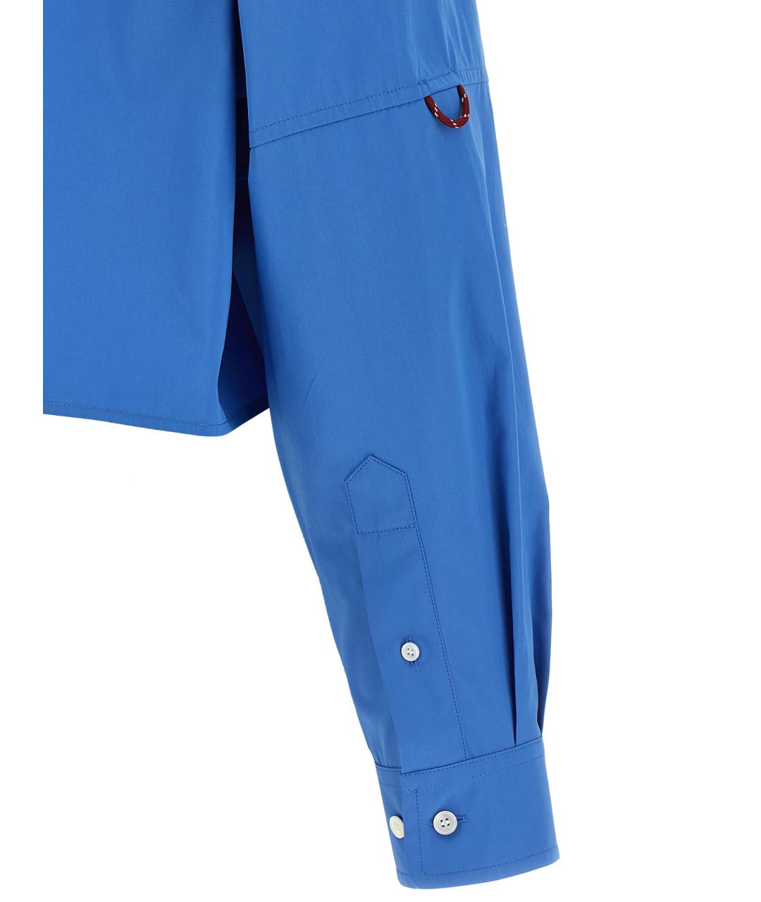 MIU MIU Голубая хлопковая рубашка, фото 4