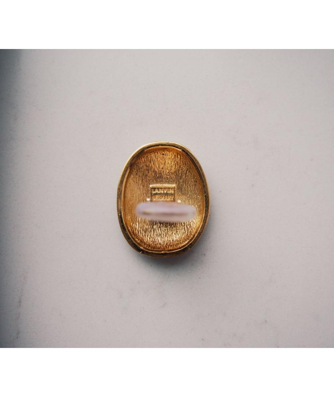 LANVIN Золотые клипсы, фото 2