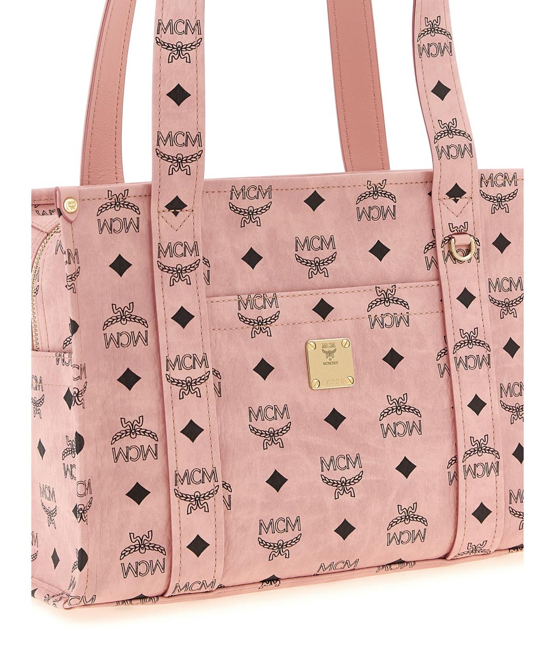 MCM Розовая сумка тоут из искусственной кожи, фото 3