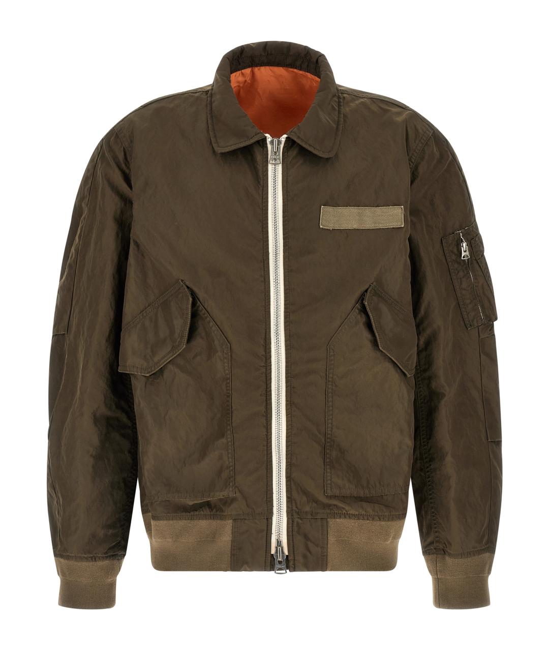 SACAI Зеленая полиамидовая куртка, фото 1