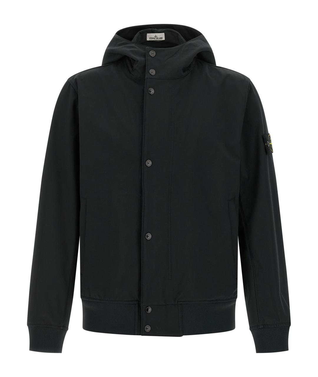 STONE ISLAND Черная полиэстеровая куртка, фото 1