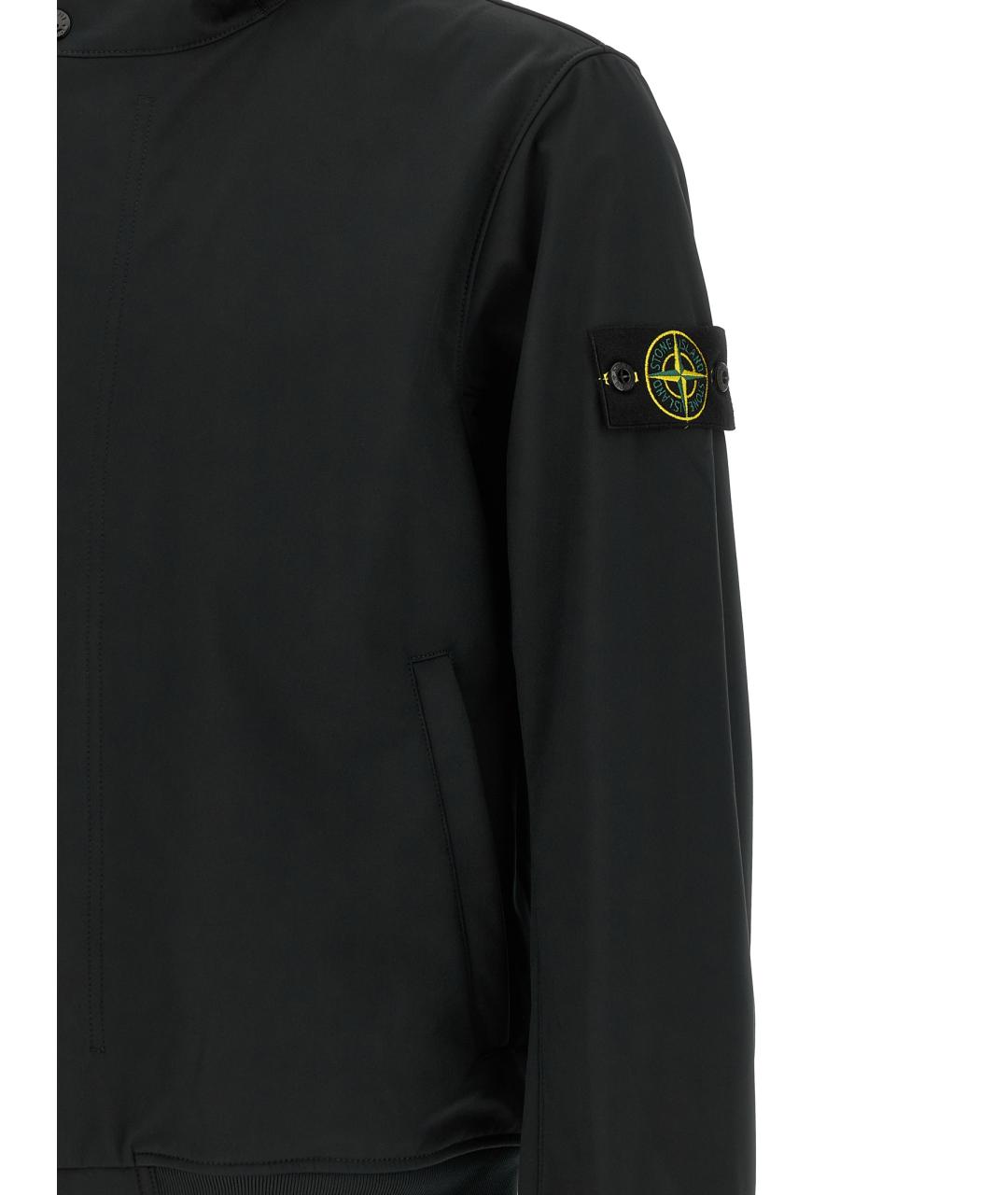 STONE ISLAND Черная полиэстеровая куртка, фото 4