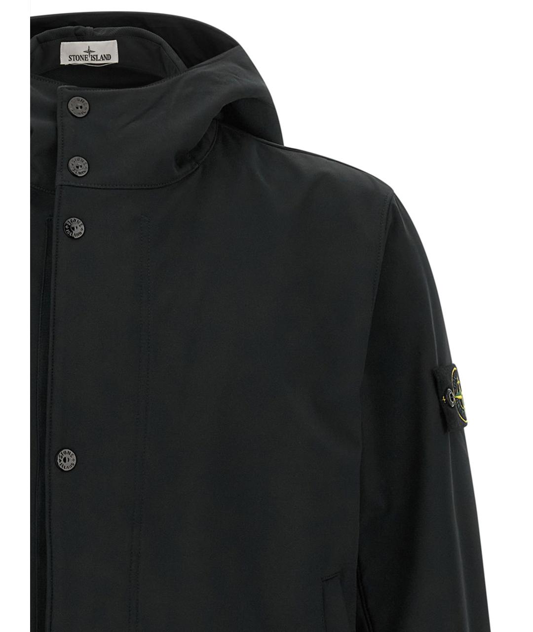 STONE ISLAND Черная полиэстеровая куртка, фото 3