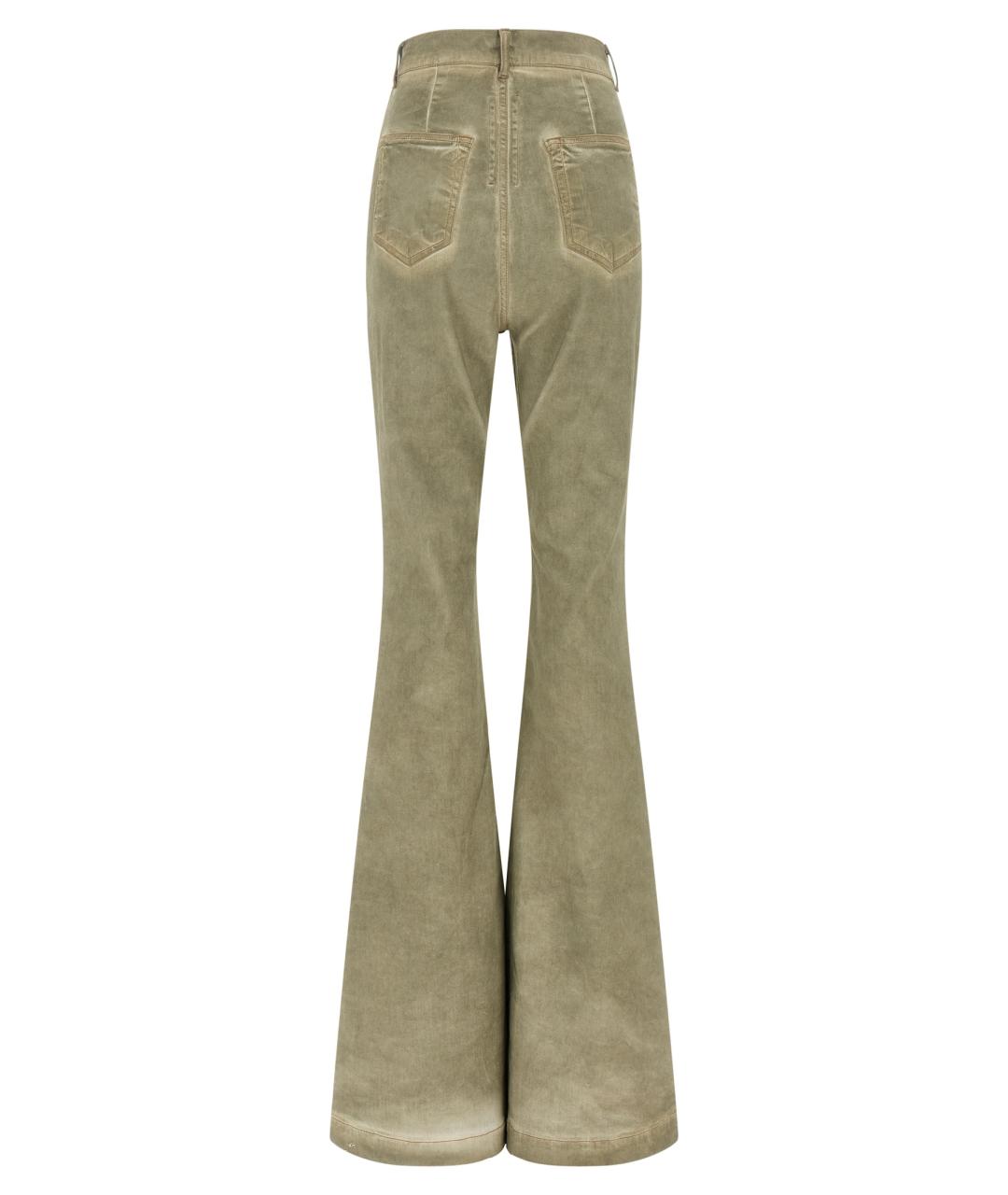 RICK OWENS DRKSHDW Бежевые хлопковые джинсы клеш, фото 2