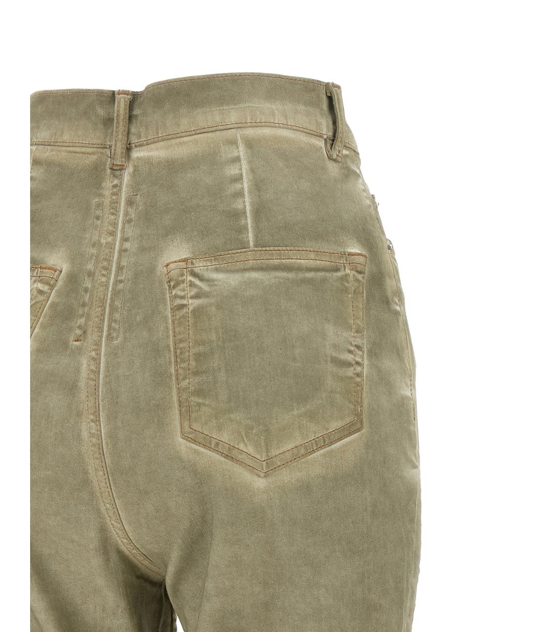 RICK OWENS DRKSHDW Бежевые хлопковые джинсы клеш, фото 4