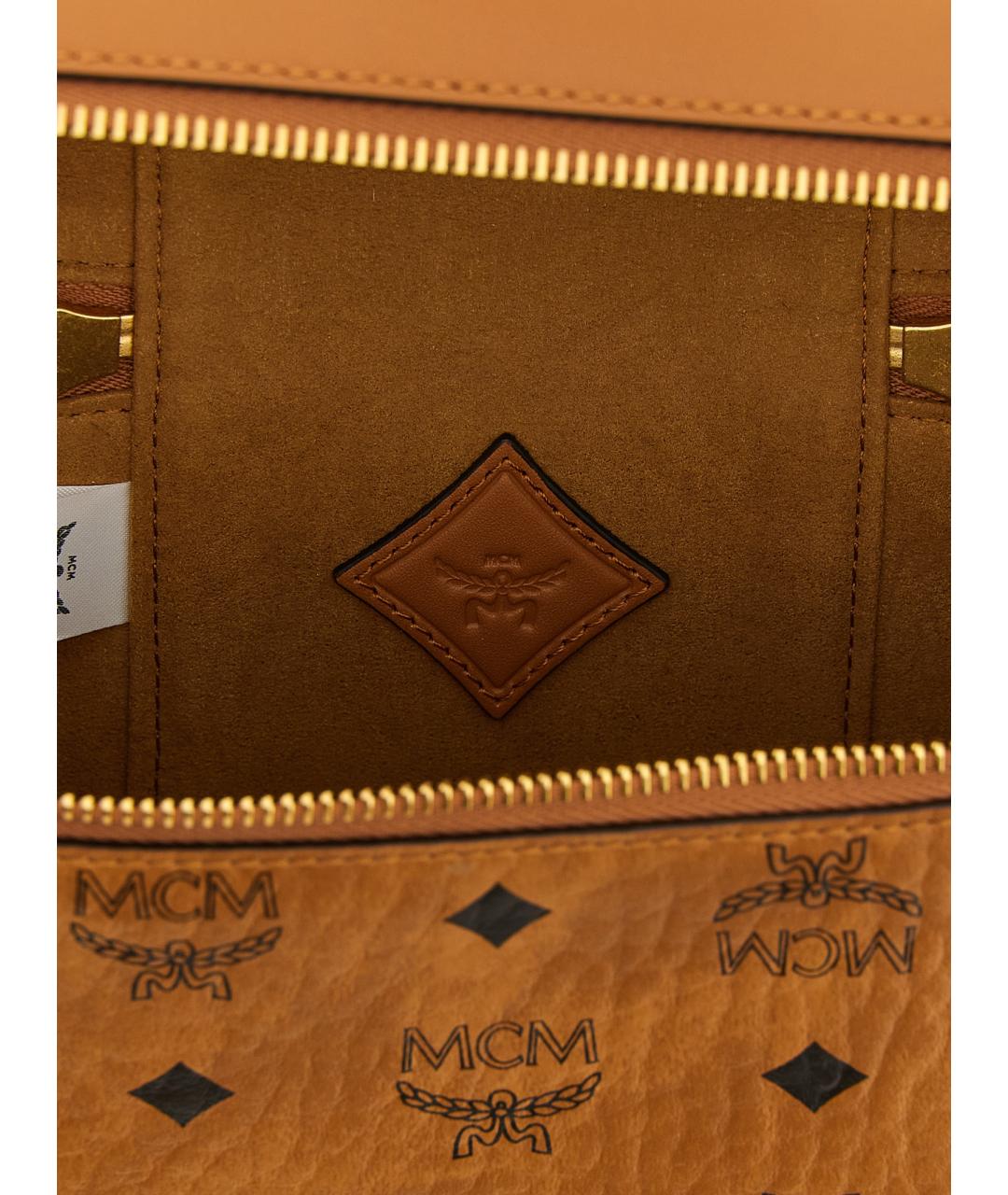 MCM Коричневая сумка через плечо из искусственной кожи, фото 4