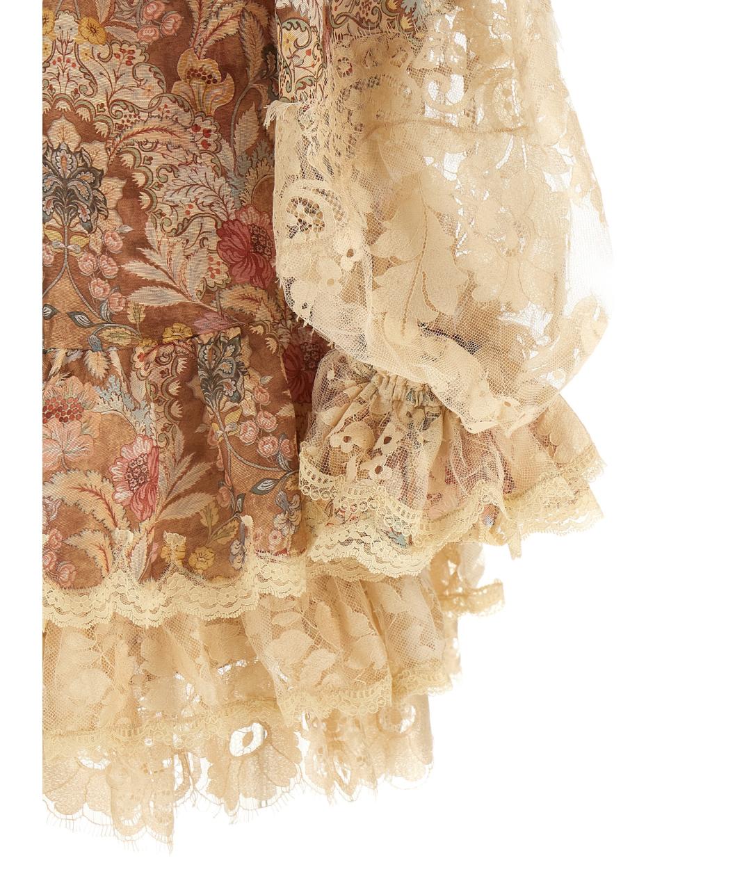 ZIMMERMANN Мульти льняное коктейльное платье, фото 4
