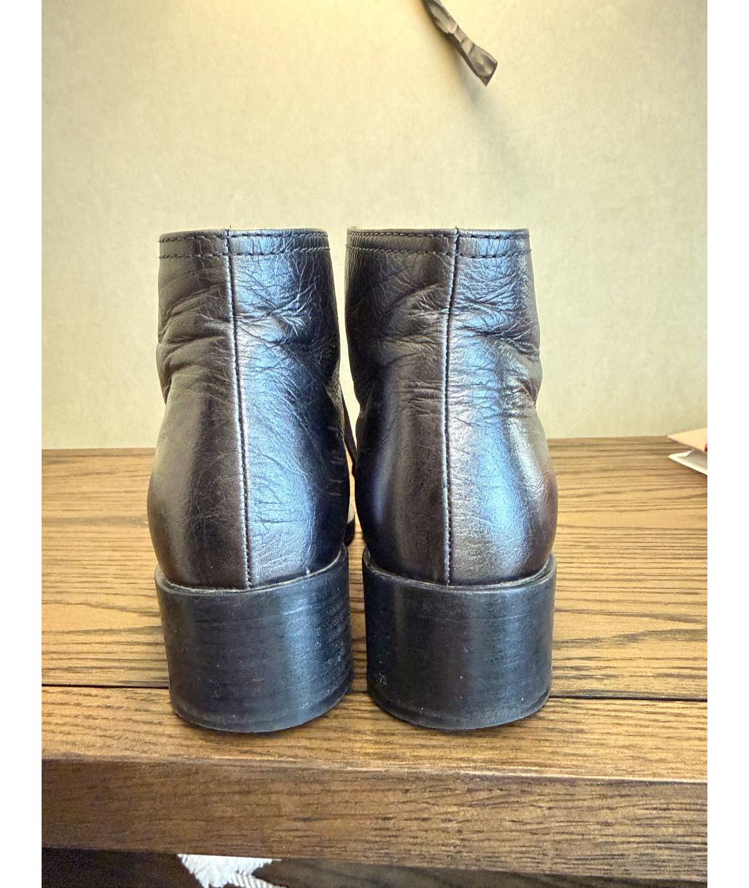 CHANEL Серебряные кожаные ботильоны, фото 4