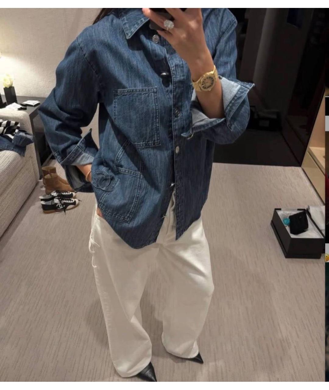 CHANEL Синяя деним рубашка, фото 2