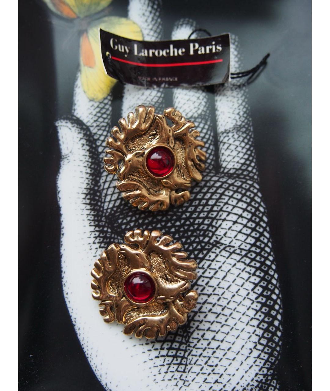 GUY LAROCHE Золотые металлические клипсы, фото 2